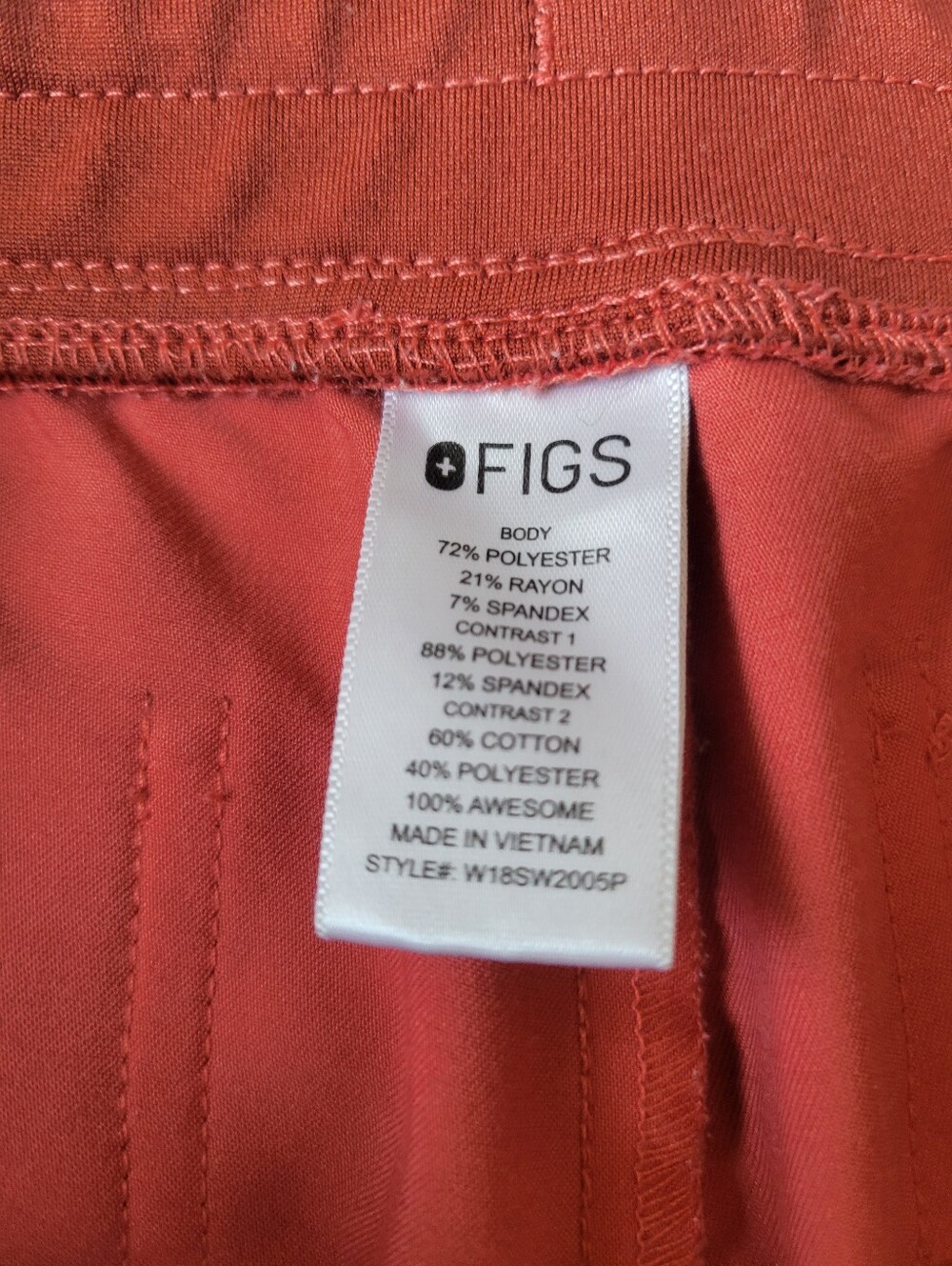 Figs Zamora Jogger Scrub Pants Clay XS Petite - Picture 7 of 8